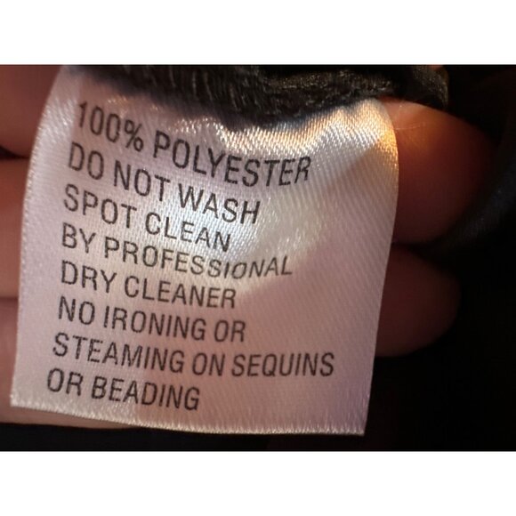 Ieena For Mac Duggal Black Jumpsuit With Plunge Neckline & Bow Accents Size 6 - Picture 8 of 12